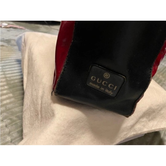 Gucci Shiny Red and Black Shoulder Bag - Picture 3 of 8
